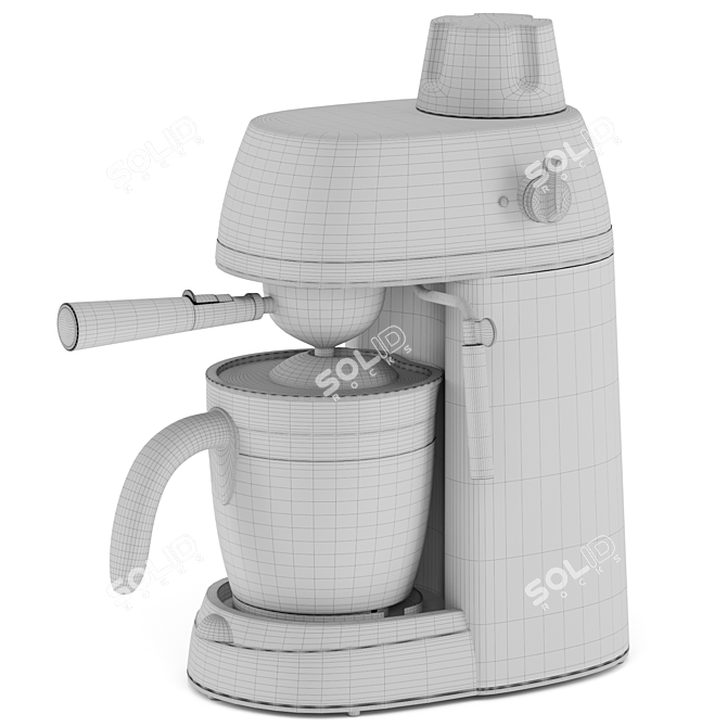 SOWTECH Espresso Coffee Machine: 3 Materials, 3D Modeling 3D model image 7