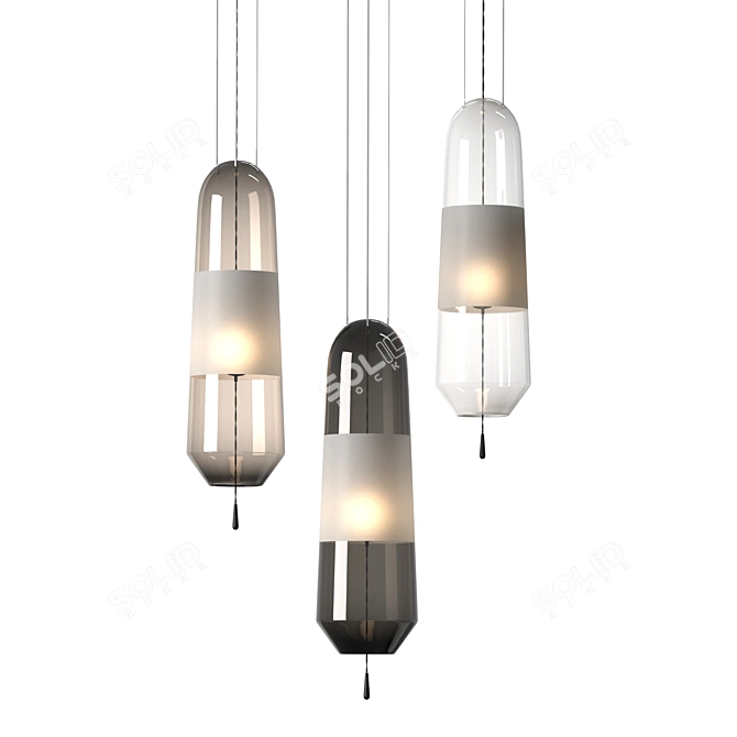 Elegant Drop OKY Pendant Light 3D model image 1