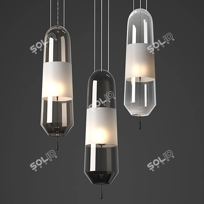 Elegant Drop OKY Pendant Light 3D model image 4