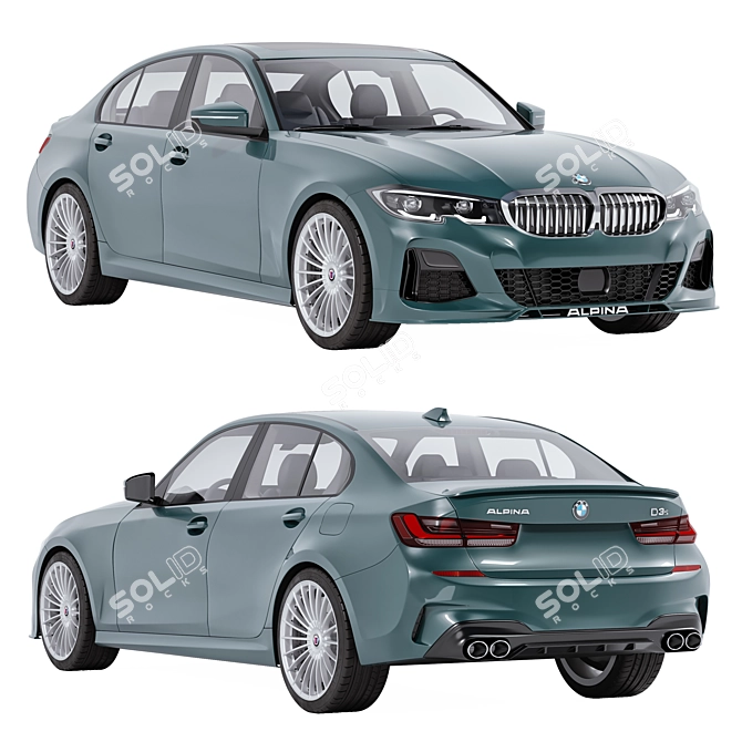 BMW Alpina D3 S 3D Model 3D model image 1