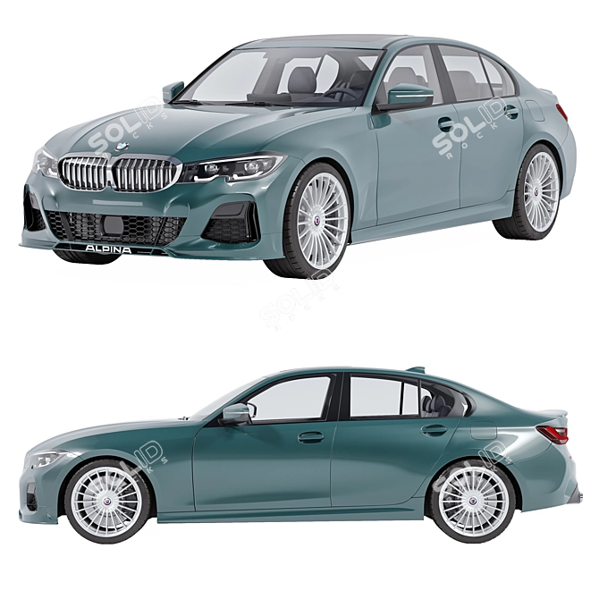 BMW Alpina D3 S 3D Model 3D model image 2