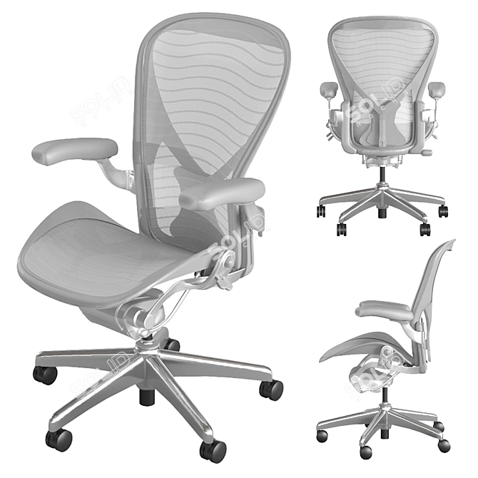 Ergonomic Icon: Herman Miller Aeron 3D model image 2