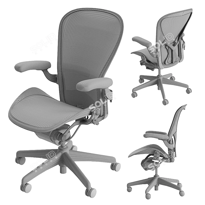 Ergonomic Icon: Herman Miller Aeron 3D model image 3