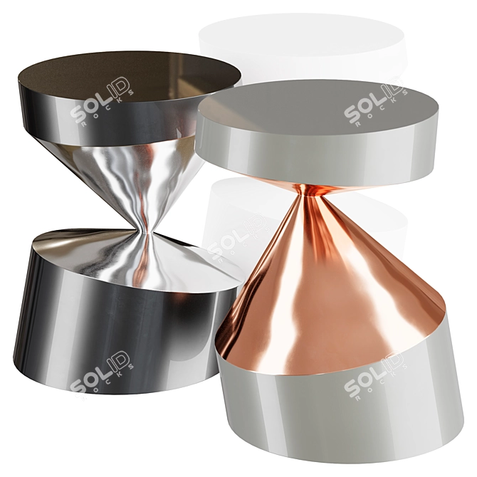 Whirling Twins Side Table 3D model image 2