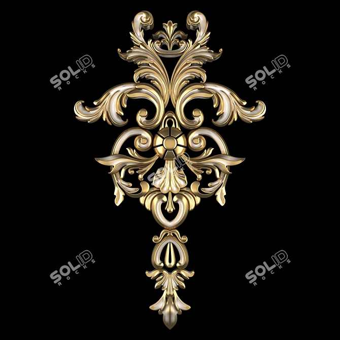 Luxury 3D Ornament Render Models 3D model image 3