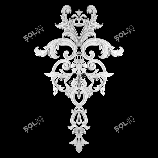 Luxury 3D Ornament Render Models 3D model image 4