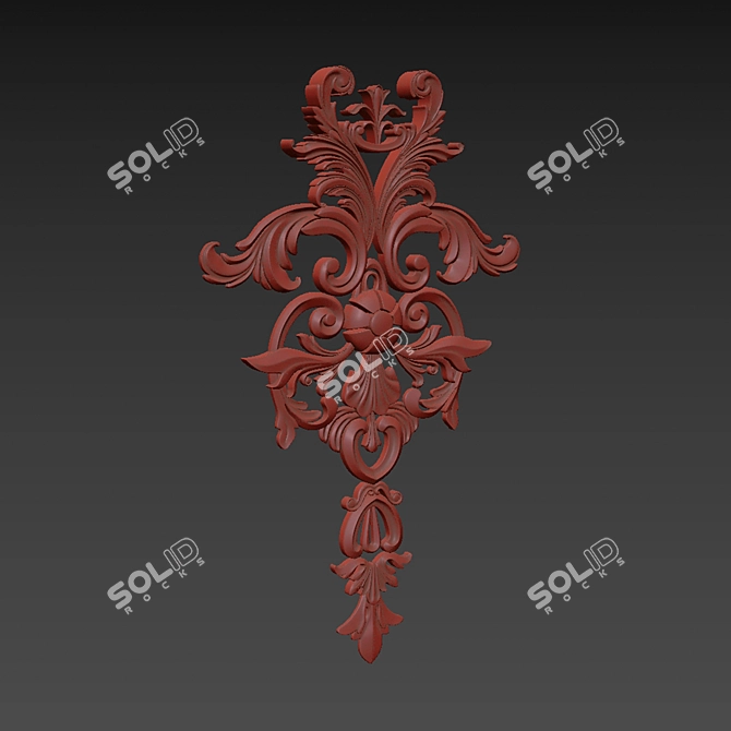 Luxury 3D Ornament Render Models 3D model image 6