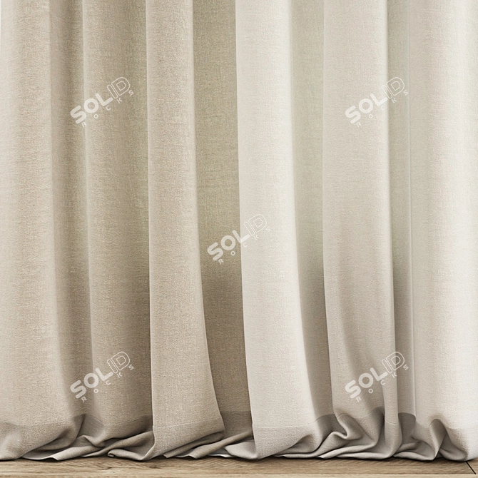 Polygonal Model Curtain Archive Texture 3D model image 2