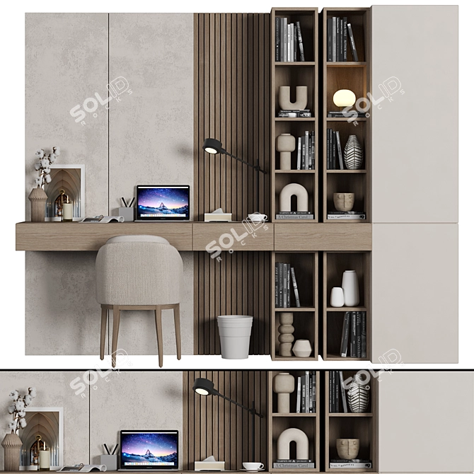 Versatile Home Office Furniture Set 3D model image 1