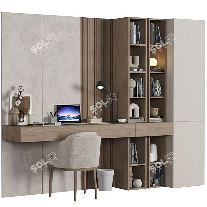 Versatile Home Office Furniture Set 3D model image 2