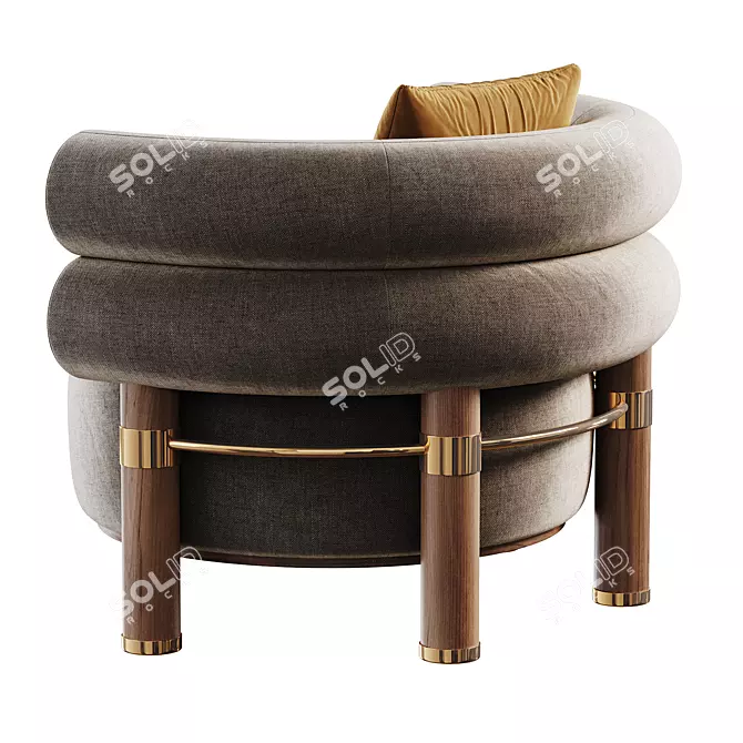 Stylish Armchair Rogers 3D Model 3D model image 4