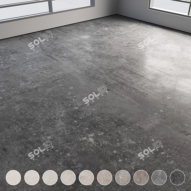 Polished Seamless Concrete Flooring 3D model image 1