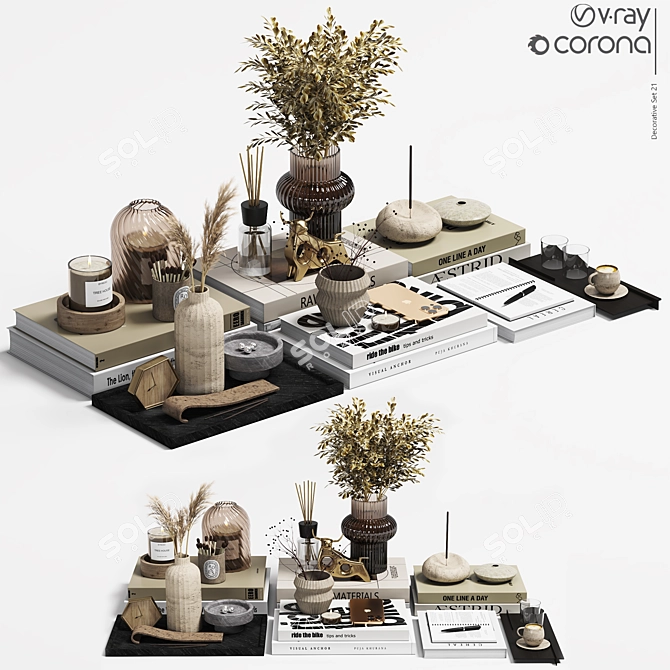 Modern Decor Set 21 3D model image 1