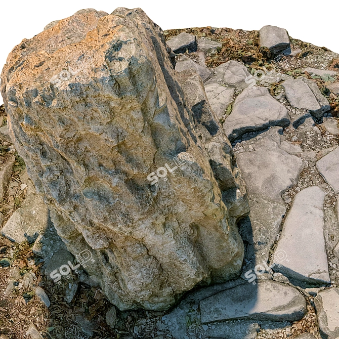 Stone Sculpture 3D Model Kit 3D model image 4