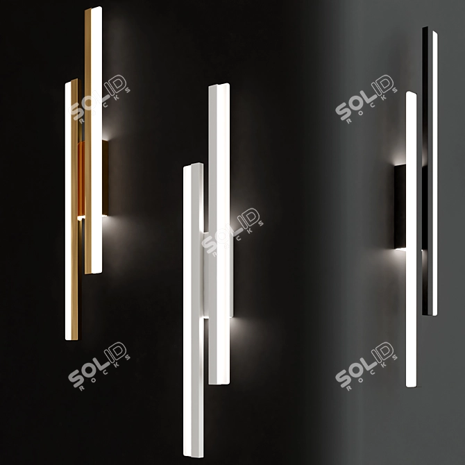 QILEMEI Modern Art LED Wall Lights 3D model image 3