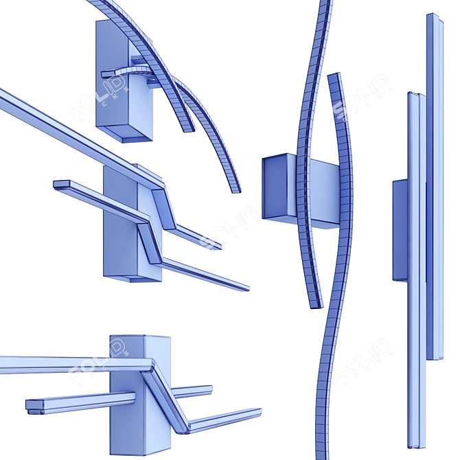 QILEMEI Modern Art LED Wall Lights 3D model image 5