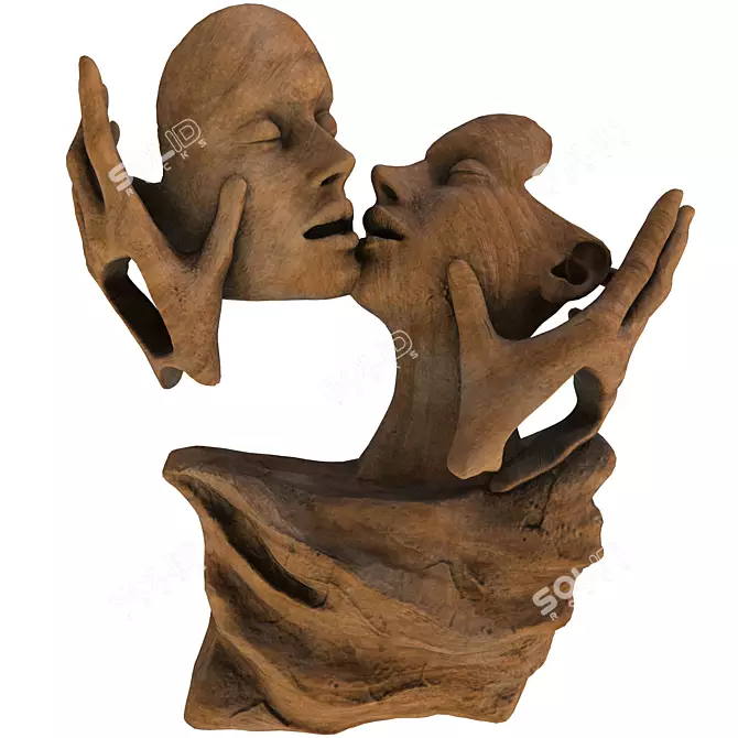 Love Statue: 4-Material 3D Model 3D model image 4