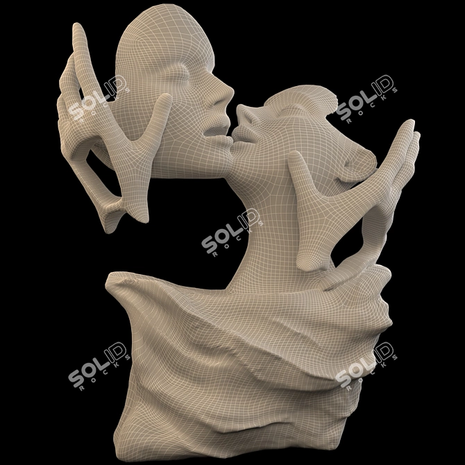 Love Statue: 4-Material 3D Model 3D model image 6