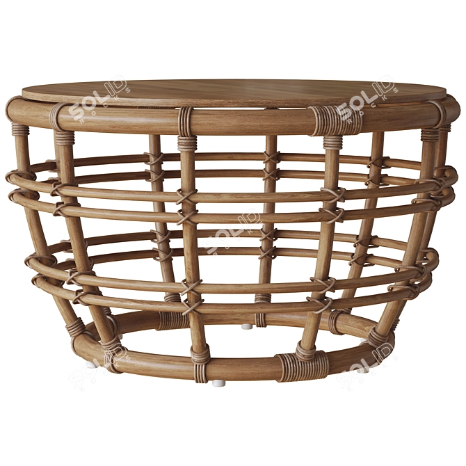 Savannah Rattan Coffee Table Model 3D model image 1