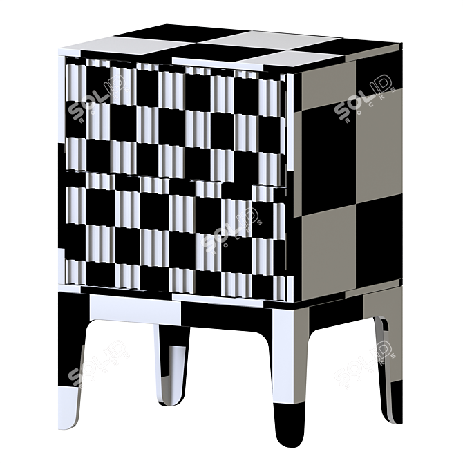 Modern Flow Side Table 3D model image 4