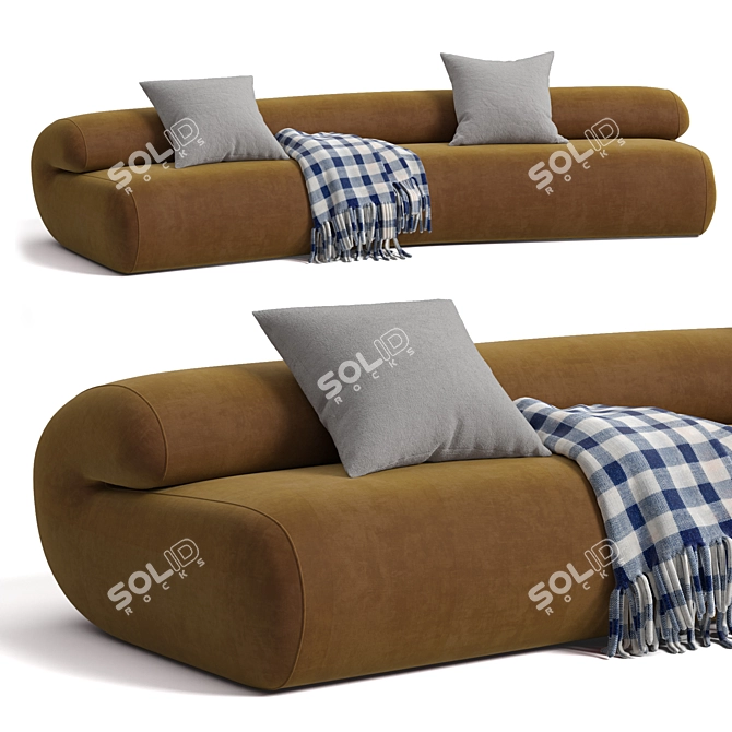 Modern Strata Sofa 3D Model 3D model image 2