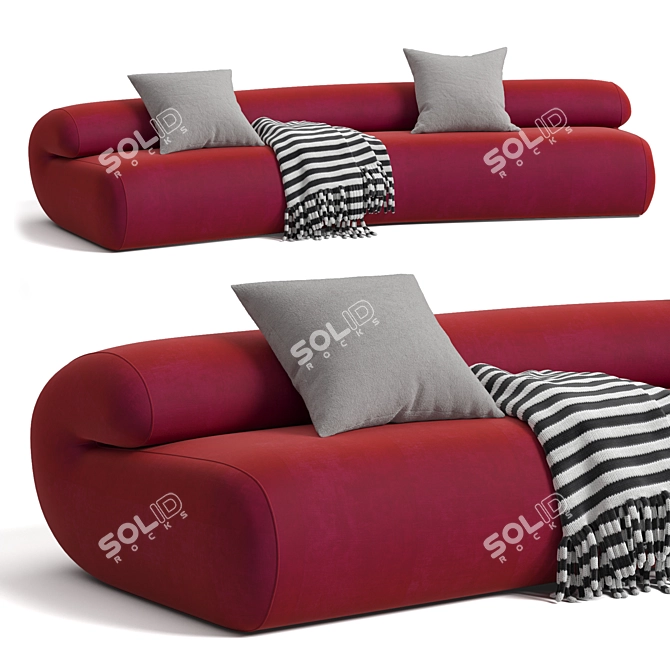 Modern Strata Sofa 3D Model 3D model image 5
