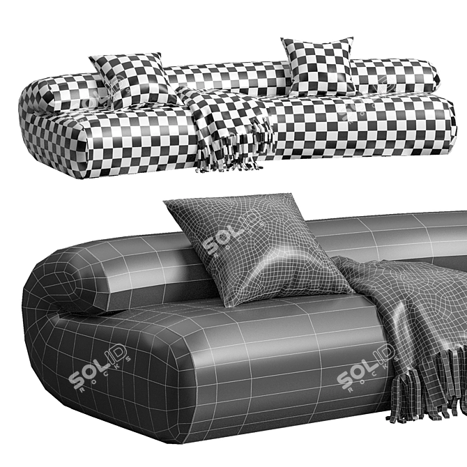 Modern Strata Sofa 3D Model 3D model image 6