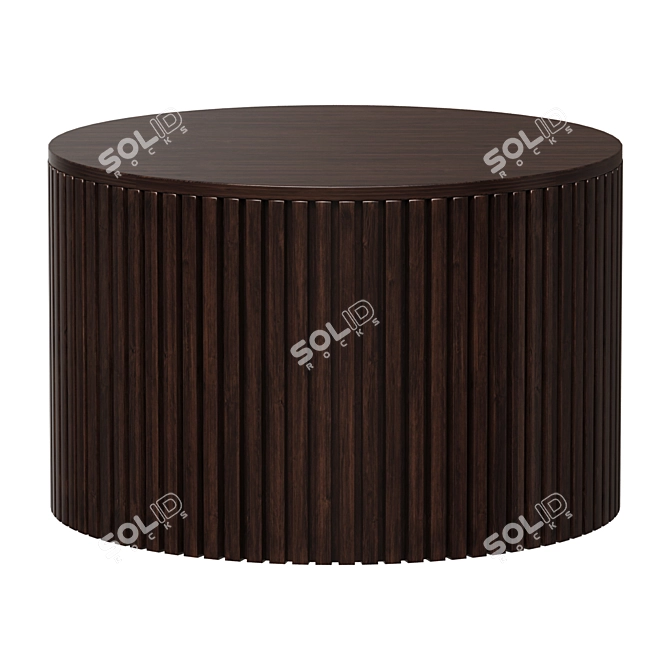 Mahogany Roller Max Coffee Table 3D model image 1