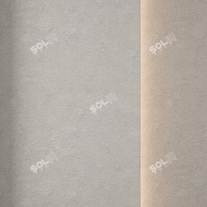 PBR Textured Concrete Plaster Material 3D model image 1