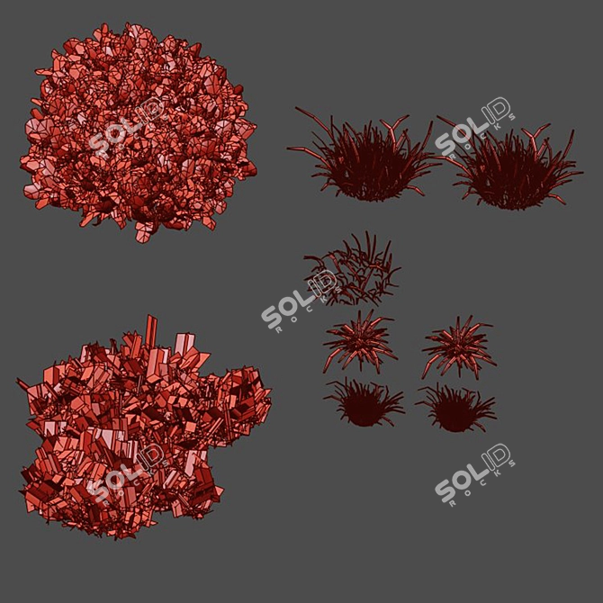 Field Meadow Scene with Scatter 3D model image 4