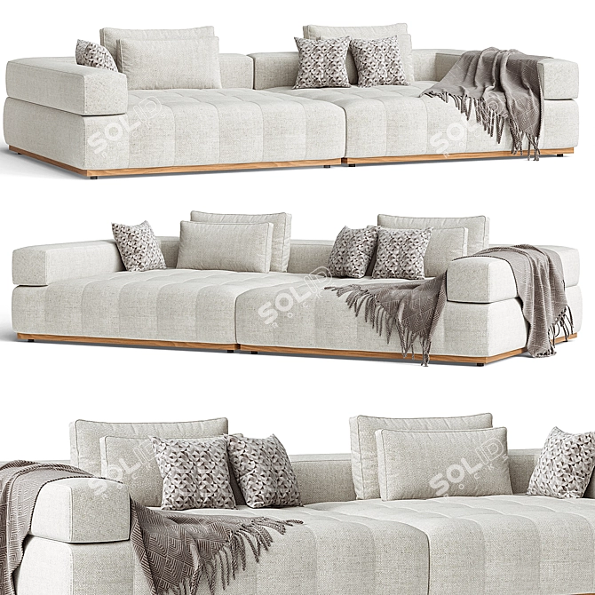Rion Sectional Sofa Set Solution 3D model image 1