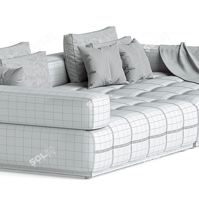 Rion Sectional Sofa Set Solution 3D model image 3