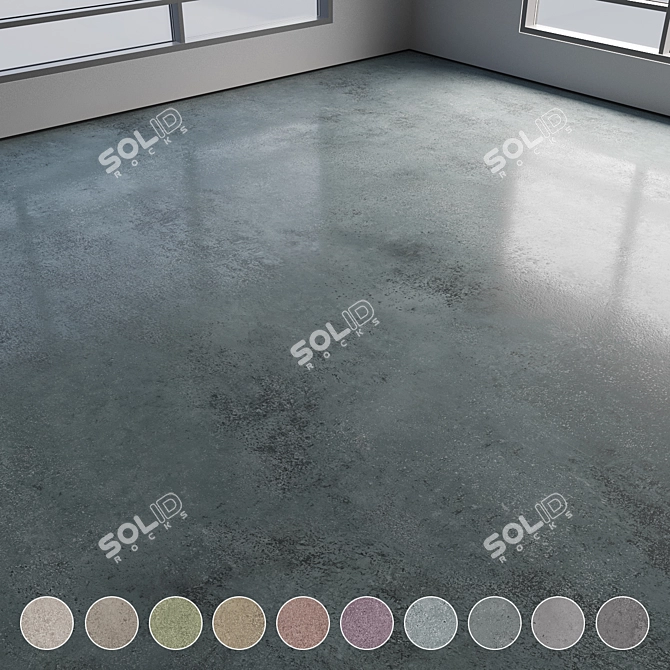 Colored Seamless Concrete Flooring 3D model image 1