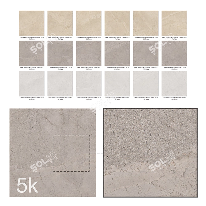 Cifre Marble Bundle Textures Set 3D model image 3