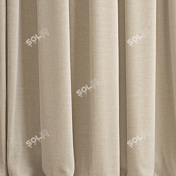 Polygonal Curtain 3D Model Kit 3D model image 2