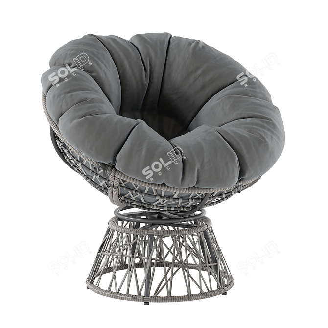 Contemporary Patio Papasan Chair 3D model image 1