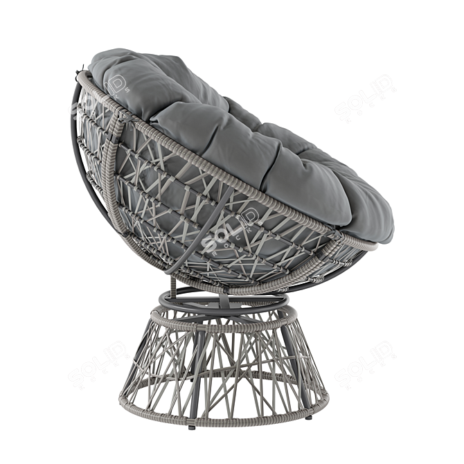 Contemporary Patio Papasan Chair 3D model image 2