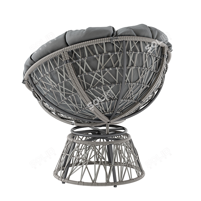 Contemporary Patio Papasan Chair 3D model image 3