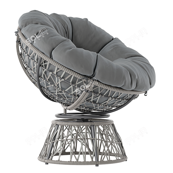 Contemporary Patio Papasan Chair 3D model image 4