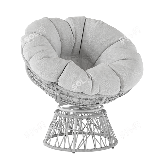 Contemporary Patio Papasan Chair 3D model image 9