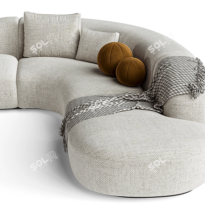 Eichholtz Bjorn Boucle Sand Sofa 3D model image 2