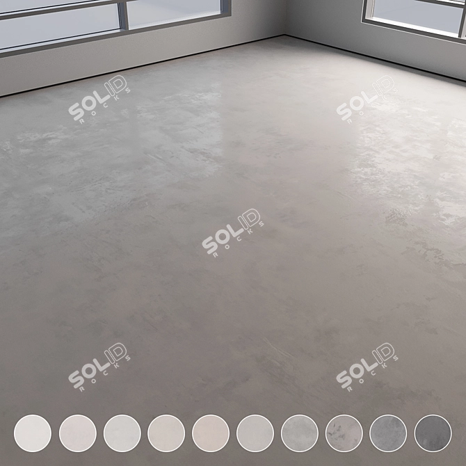 Customizable Polished Concrete Flooring 3D model image 1