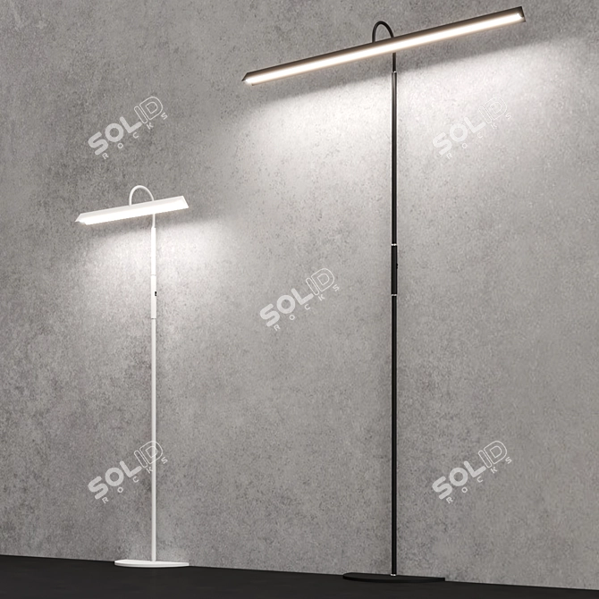 Rotatable LED Floor Lamp 3D model image 3