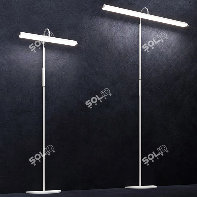 Rotatable LED Floor Lamp 3D model image 5