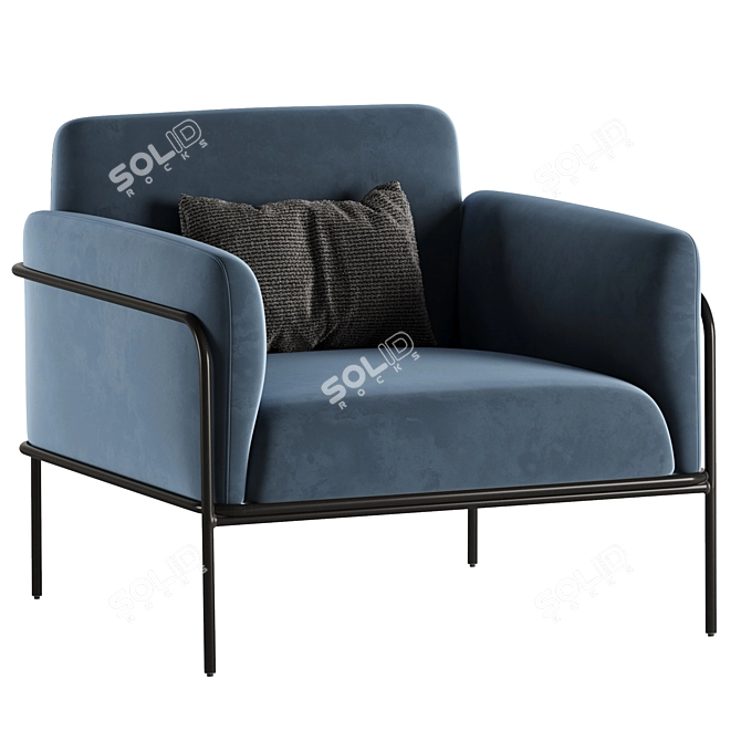 Modern Scribe Armchair: 2017 Design 3D model image 3