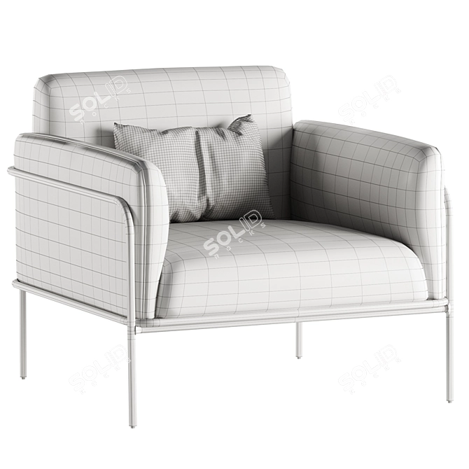 Modern Scribe Armchair: 2017 Design 3D model image 5