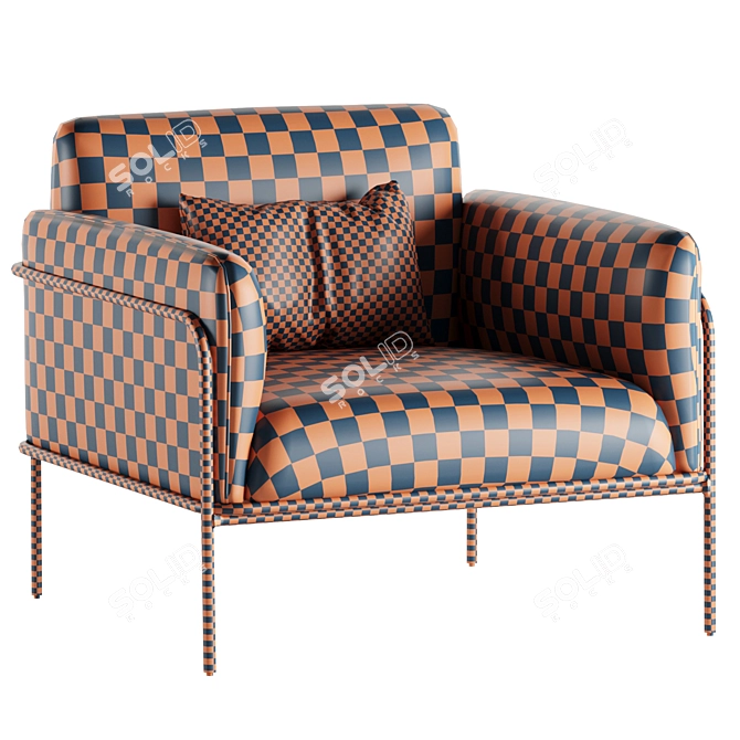 Modern Scribe Armchair: 2017 Design 3D model image 6