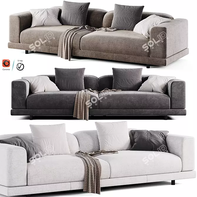 Elegant NEVYLL Model Sofa 3D model image 1