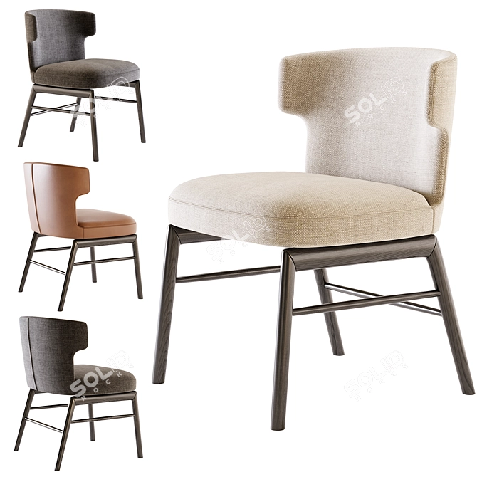 Modern Upholstered VESTA Chair 3D model image 1