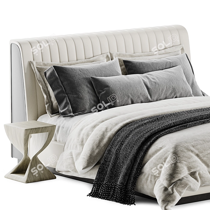 Laskasas Harry Bed: Sleek Elegance 3D model image 3